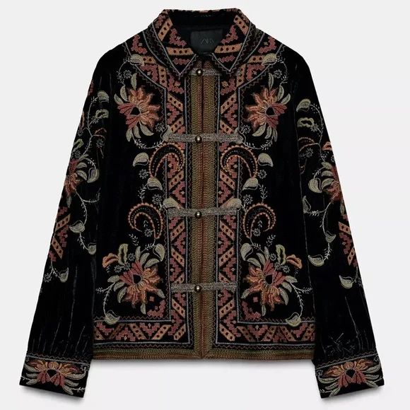 Zara Embroidered Velvet Jacket Limited Edition - Picture 5 of 7
